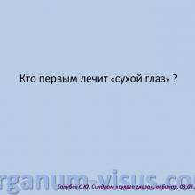 Голубев Сергей Юрьевич (г. Москва, Россия) доклад на вебинаре 03 марта 2016г. в рамках совместного образовательного проекта портала Орган зрения www.organum-visus.com и компании URSAPHARM.  Webinar treatment of dry eye. Часть 1.
